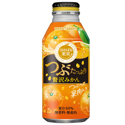 つぶたっぷり贅沢みかん400gボトル缶