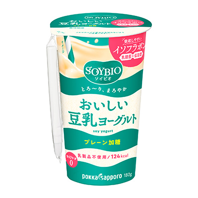SOYBIO豆乳ヨーグルト180gストロー付きカップ