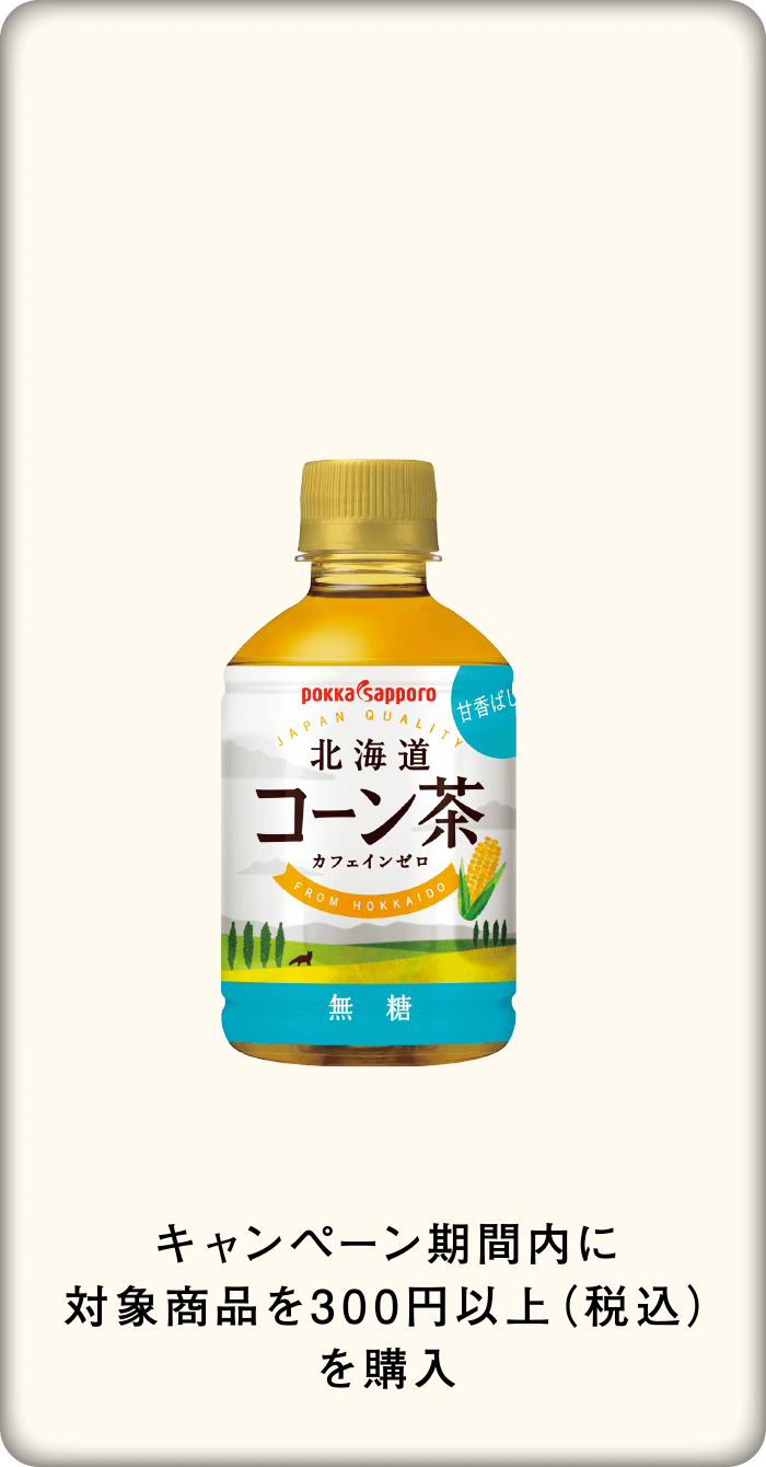キャンペーン期間内に対象商品を300円以上（税込）を購入