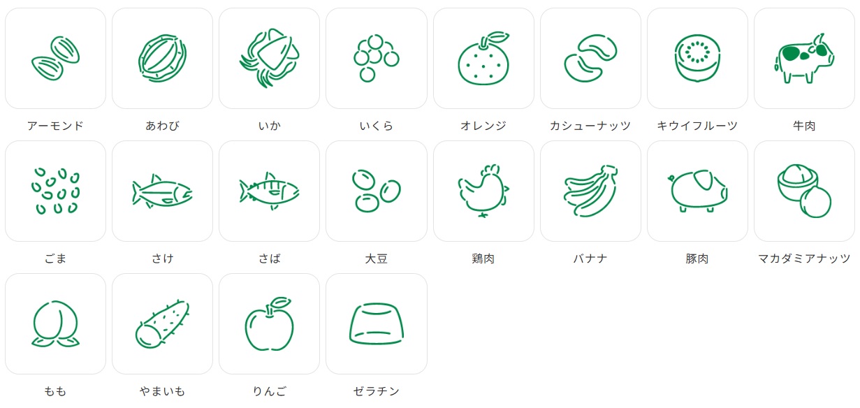 特定原材料（20品目)