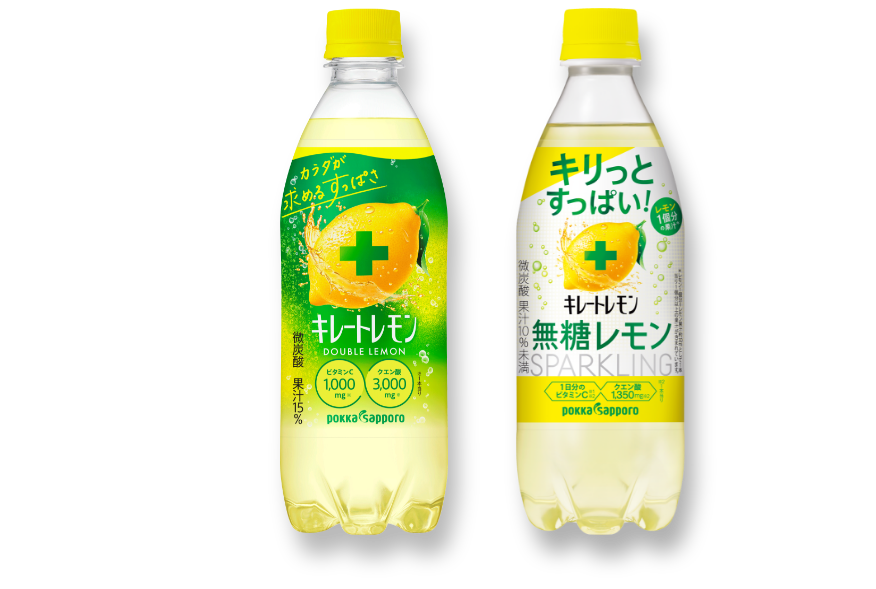 キレートレモン Wレモン[500ml]商品写真・キレートレモン 無糖レモン スパークリング商品写真
