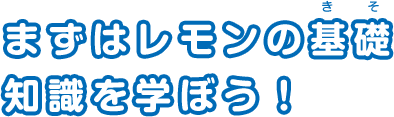 まずはレモンの基礎知識を学ぼう！