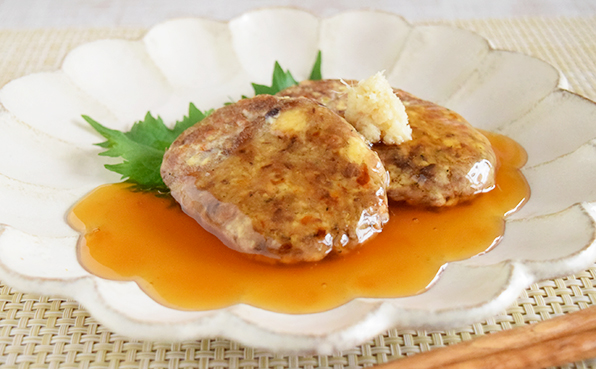 サバと豆腐のハンバーグ さっぱりあんかけ