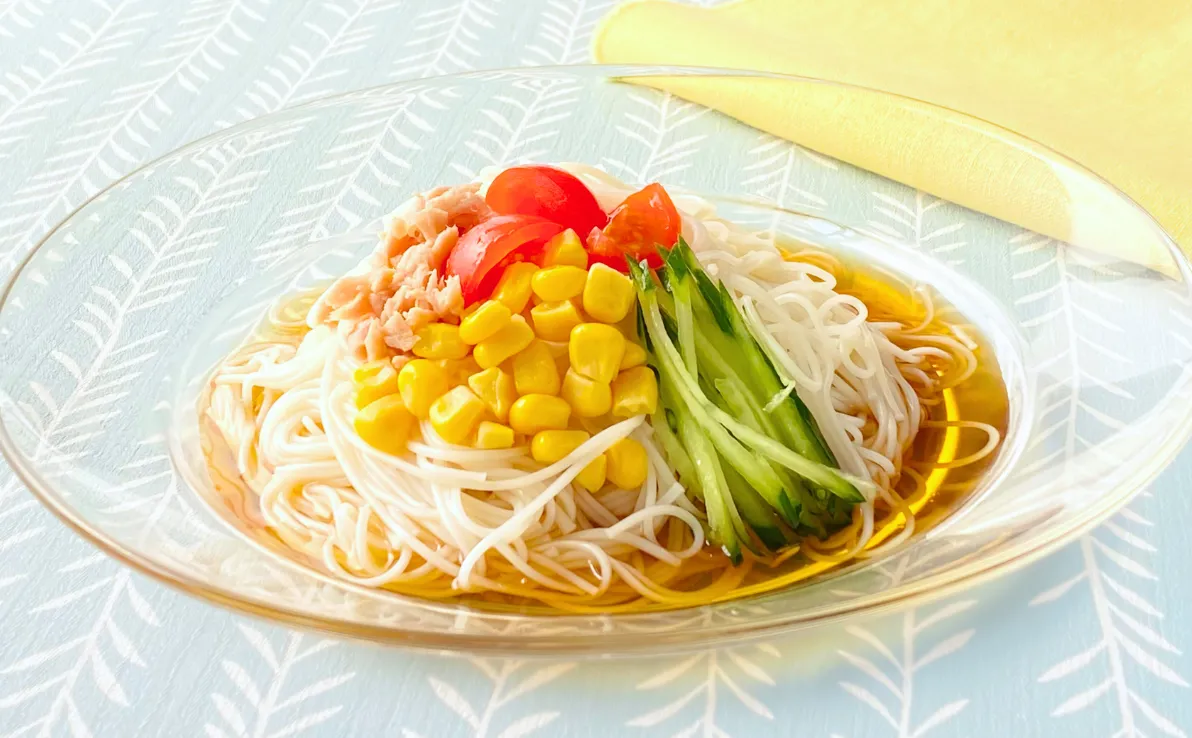 簡単レモンそうめん