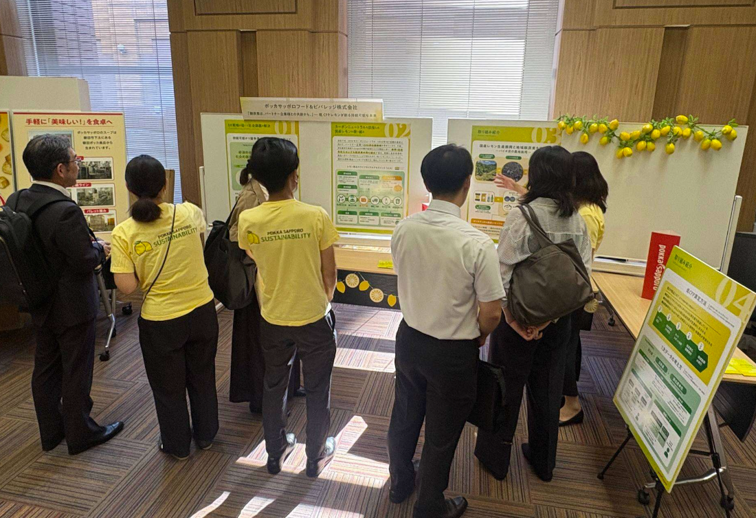 ポッカサッポロ会未来デザインラボ-2035-の展示会の様子