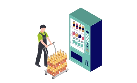 営業 自販機営業 イメージイラスト